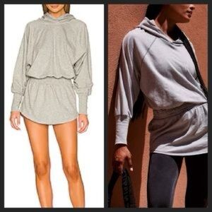 Free People Movement Circuit Hooded Tunic Heather Gray Size Medium Long Sleeve